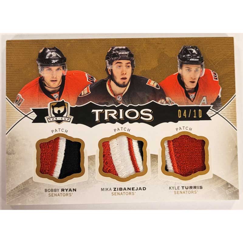 Bobby Ryan / Mika Zibanejad / Kyle Turris 2014-15 The Cup Trios Patches #C3OTT 04/10