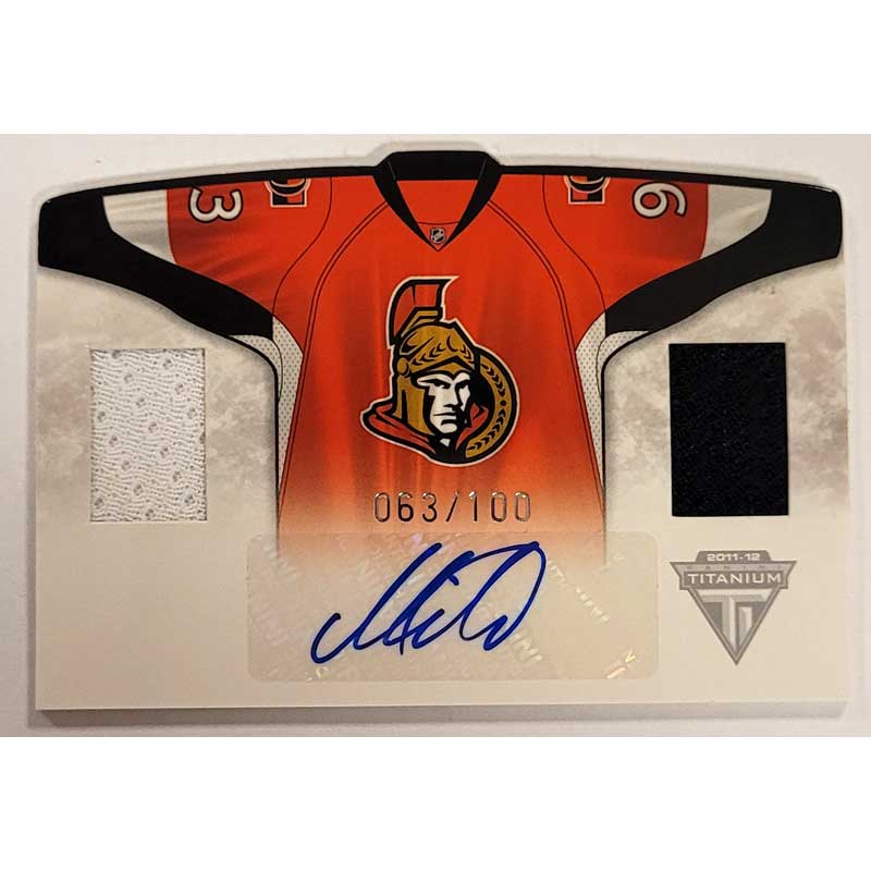 Mika Zibanejad 2011-12 Panini Titanium Home Sweaters Memorabilia Autographs #23 /100