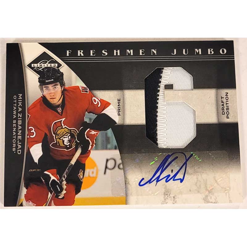 Mika Zibanejad 2011-12 Limited Freshmen Jumbo Materials Draft Position Prime Signatures #5 06/10