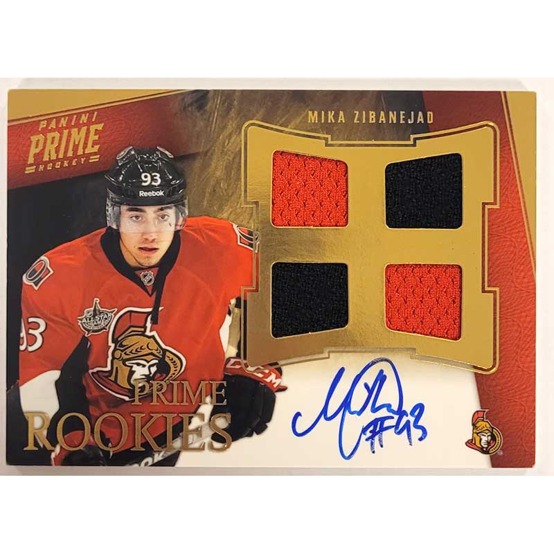 Mika Zibanejad 2011-12 Panini Prime #141 Jersey Autograph RC /199