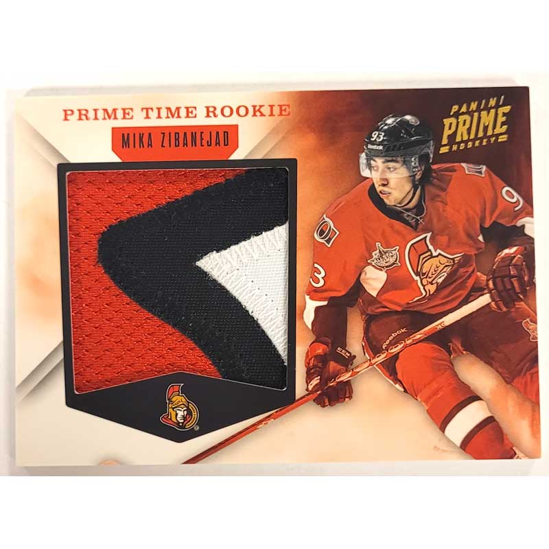 Mika Zibanejad 2011-12 Panini Prime Prime Time Rookies Jerseys Prime #18 21/25