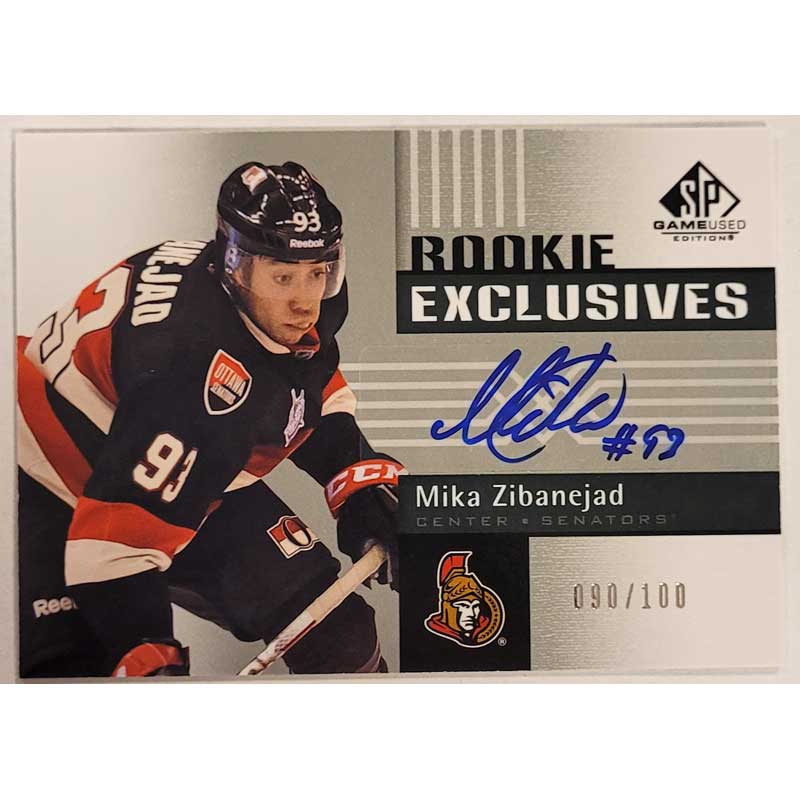 Mika Zibanejad 2011-12 SP Game Used Rookie Exclusives Autographs #REMZ 090/100