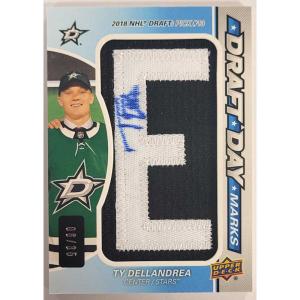 Ty Dellandrea 2020-21 SP Game Used Draft Day Marks Rookies Autographed #DDMTD /35 (/350 tot)