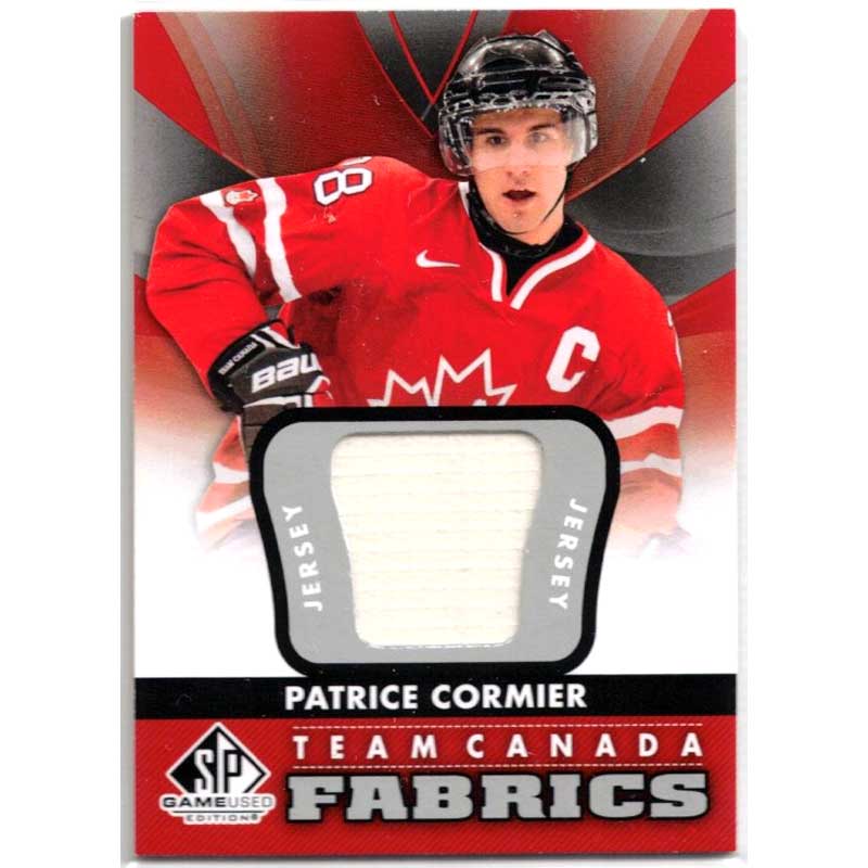 Patrice Cormier 2012-13 SP Game Used Authentic Fabrics Team Canada #TC15