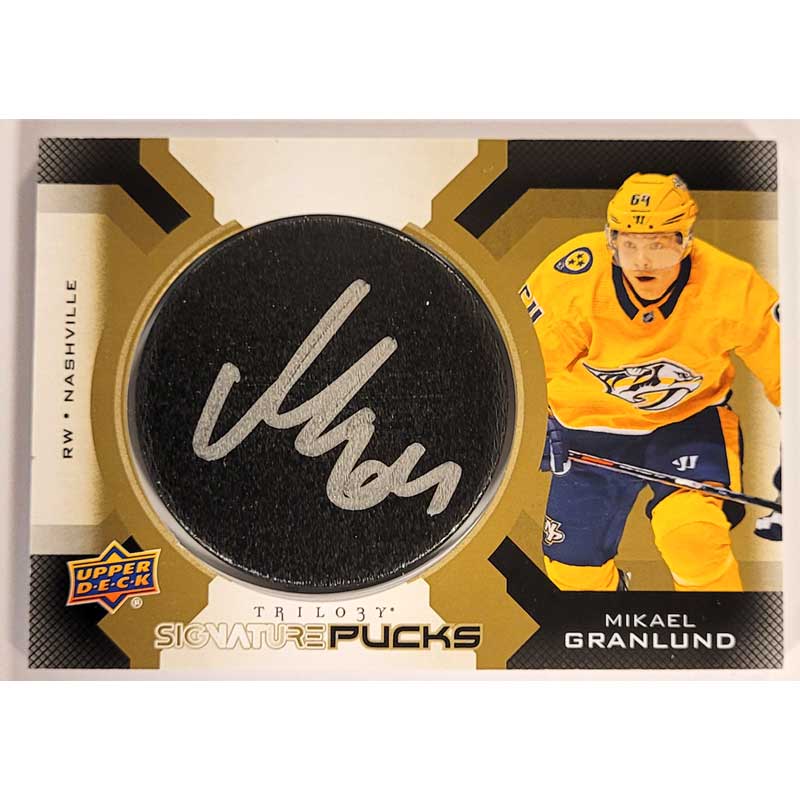 Mikael Granlund 2015-16 Upper Deck Trilogy Signature Pucks #SPMG