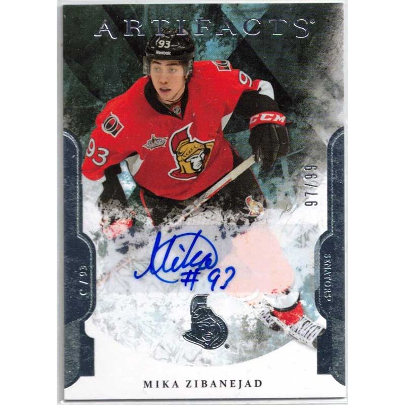 Mika Zibanejad 2011-12 Artifacts Rookie Autographs Redemptions #REDA9 (IX) 97/99