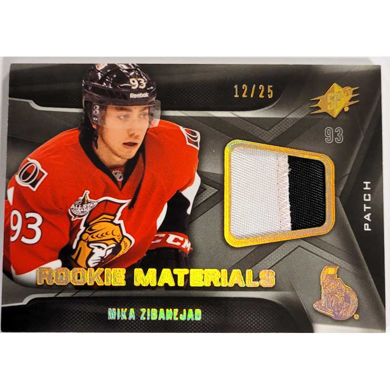 Mika Zibanejad 2011-12 SPx Rookie Materials Patches #RMMZ /25