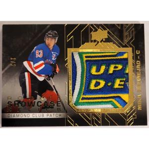 Mika Zibanejad 2015-16 UD Black Showcase Relics Diamond Club Patch #RSRMZ 1/2 & 2/2 [Both cards]