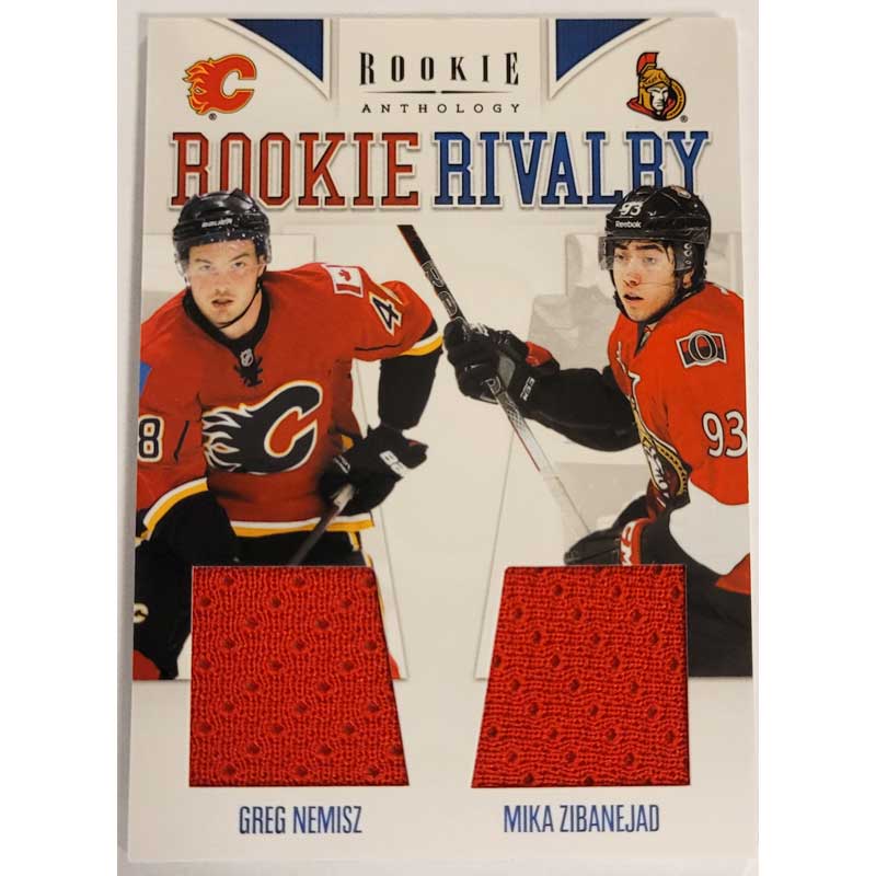 Greg Nemisz / Mika Zibanejad 2011-12 Panini Rookie Anthology Rookie Rivalry Dual Jerseys #5 (Red/Red)