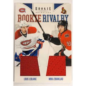 Louis Leblanc / Mika Zibanejad 2011-12 Panini Rookie Anthology Rookie Rivalry Dual Jerseys #54