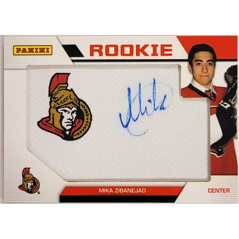 Mika Zibanejad 2011-12 Panini Black Friday Autograph Patches #MZ 40/50 [SEVERE DAMAGE]