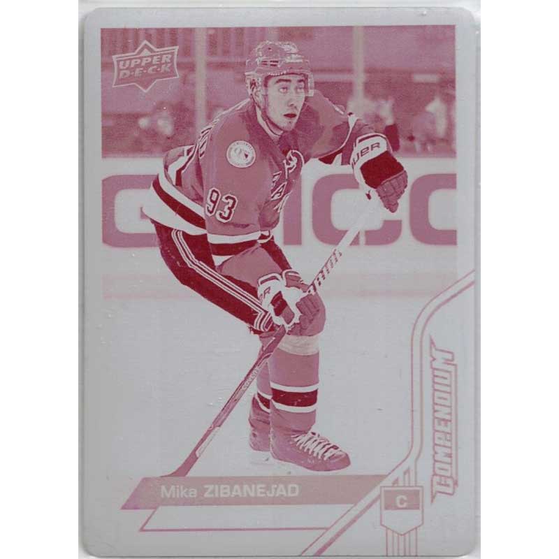 Mika Zibanejad 2016-17 Upper Deck Compendium Printing Plates Magenta #747 1/1