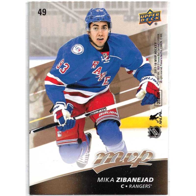 Mika Zibanejad 2017-18 Upper Deck MVP Puzzle Back #49