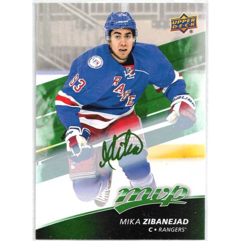 Mika Zibanejad 2017-18 Upper Deck MVP Green Script #49