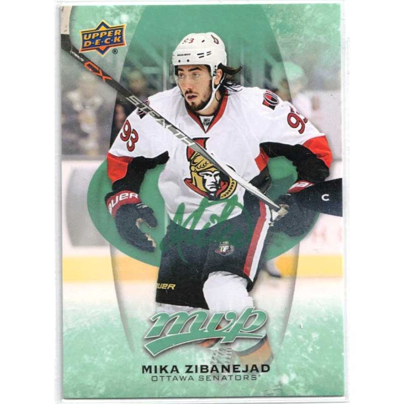 Mika Zibanejad 2016-17 Upper Deck MVP Green Script #183