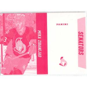 Mika Zibanejad CUT PROOF MAGENTA Panini - Blank Back, thin card 100