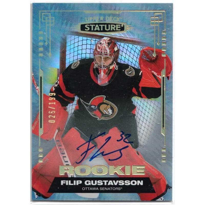 Filip Gustavsson 2021-22 Upper Deck Stature Autographs #168 /199