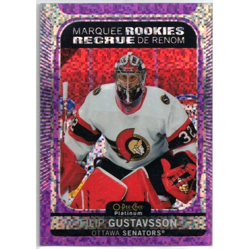 Filip Gustavsson 2021-22 O-Pee-Chee Platinum Violet Pixels #229 /299