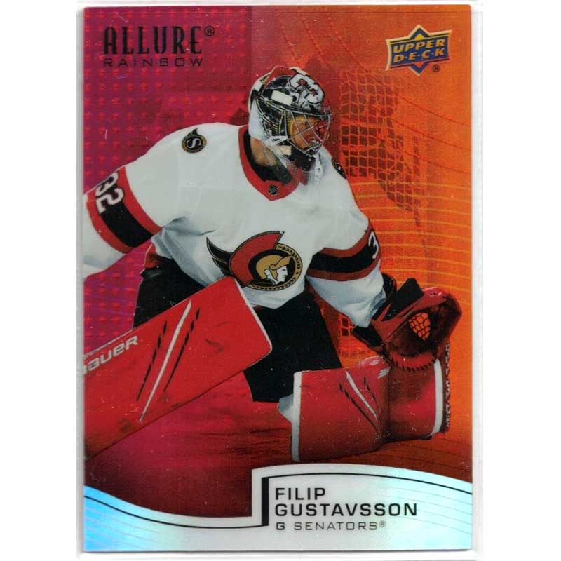 Filip Gustavsson 2021-22 Upper Deck Allure Rainbow Red Orange #R29