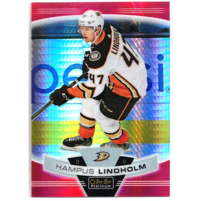 Hampus Lindholm 2019-20 O-Pee-Chee Platinum Red Prism #67 /199