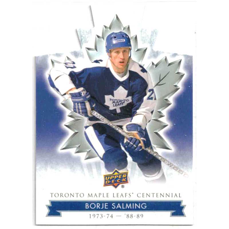 Borje Salming 2017-18 Toronto Maple Leafs Centennial Blue Die Cut #90