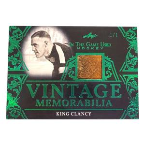 King Clancy 2022-23 ITG Used Vintage Memorabilia Green #VM18 1/1