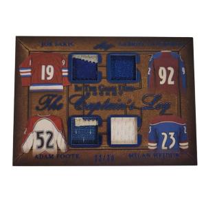 Joe Sakic/Gabriel Landeskog/Adam Foote/Milan Hejduk 2020-21 ITG Used The Captain's Log Memorabilia #TCL19 /30