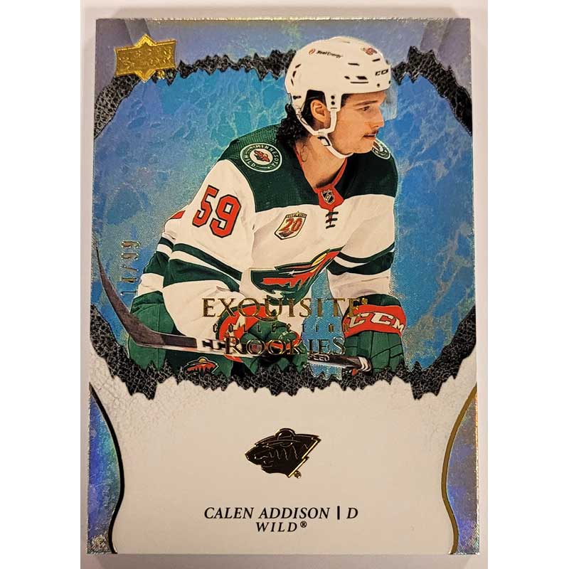Calen Addison 2021-22 Exquisite Collection Rookies Blue #R16 /99