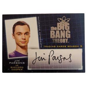 Jim Parsons "Sheldon Cooper" 2013 Cryptozoic Season 5 Big Bang Theory Authentic Autograph #A2