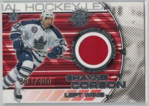 Shayne Corson / Jeff Hackett2000-01 Vanguard Dual Game-Worn Jerseys #18 /400