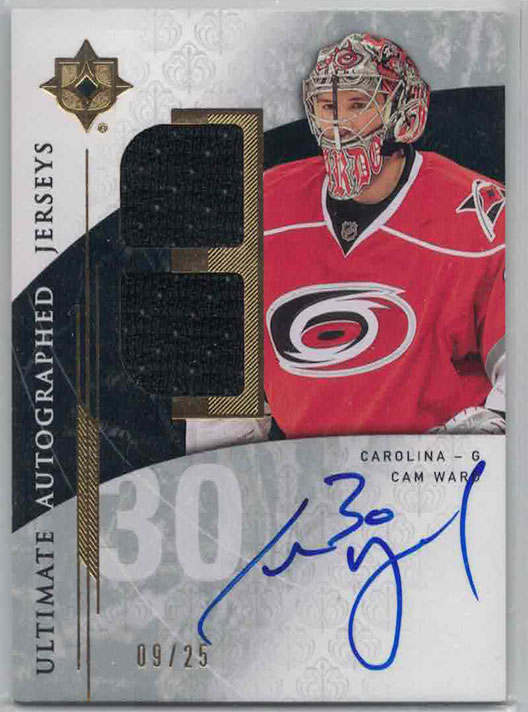 Cam Ward 2009-10 Ultimate Collection Ultimate Jerseys Autographs #AJCW