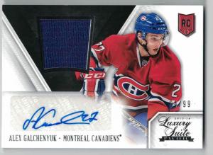 Alex Galchenyuk 2013-14 Luxury Suite #105 Jersey Autograph RC /99