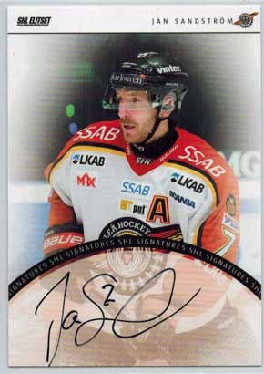 2013-14 SHL s.2 Signatures #14 Jan Sandström Luleå Hockey