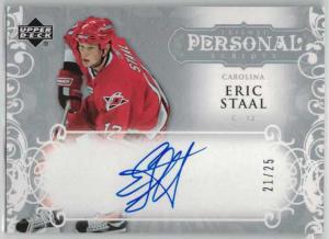 Jordan Staal 2007-08 Upper Deck Trilogy Personal Scripts #PSJS /25