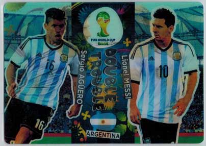 Double Trouble, 2014 Adrenalyn World Cup #412 Lionel Messi / Sergio Agüero