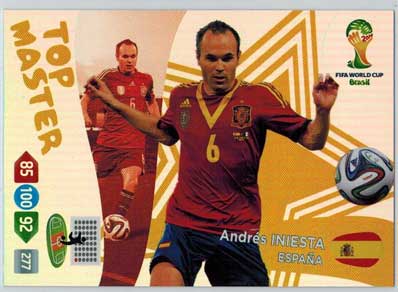 Top Master, 2014 Adrenalyn World Cup #410 Andres Iniesta