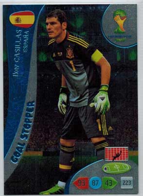 Goal Stopper, 2014 Adrenalyn World Cup #357 Iker Casillas