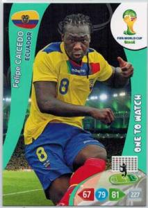 One to Watch, 2014 Adrenalyn World Cup #126 Felipe Caicedo