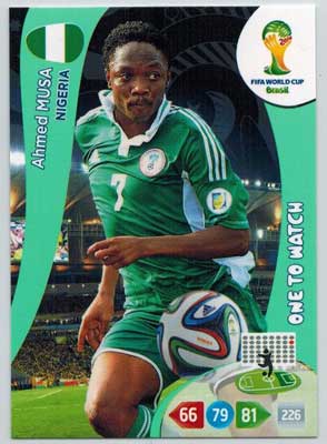 One to Watch, 2014 Adrenalyn World Cup #266 Ahmed Musa
