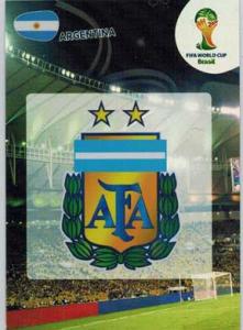 Teams Logos, 2014 Adrenalyn World Cup #007 Argentina
