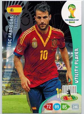 Utility Player, 2014 Adrenalyn World Cup #149 Cesc Fabregas