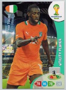 Utility Player, 2014 Adrenalyn World Cup #098 Yaya Toure