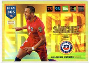 Sánchez, Limited Edition, Panini Adrenalyn 365 2016-17