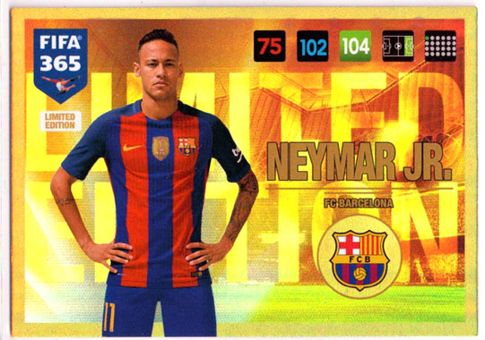 Neymar Jr., Limited Edition, Panini Adrenalyn 365 2016-17
