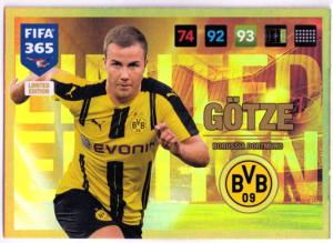 Götze, Limited Edition, Panini Adrenalyn 365 2016-17
