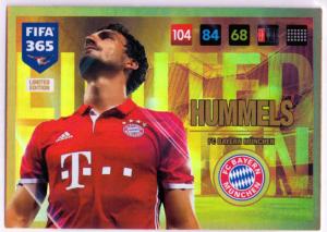 Hummels, Limited Edition, Panini Adrenalyn 365 2016-17