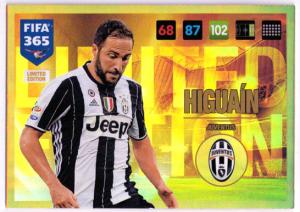 Higuaín, Limited Edition, Panini Adrenalyn 365 2016-17