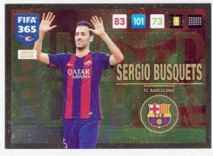Sergio Busquets, Limited Edition, Panini Adrenalyn 365 2016-17