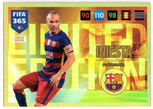 Iniesta, Limited Edition, Panini Adrenalyn 365 2016-17
