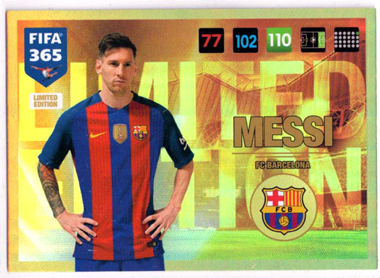 Messi, Limited Edition, Panini Adrenalyn 365 2016-17